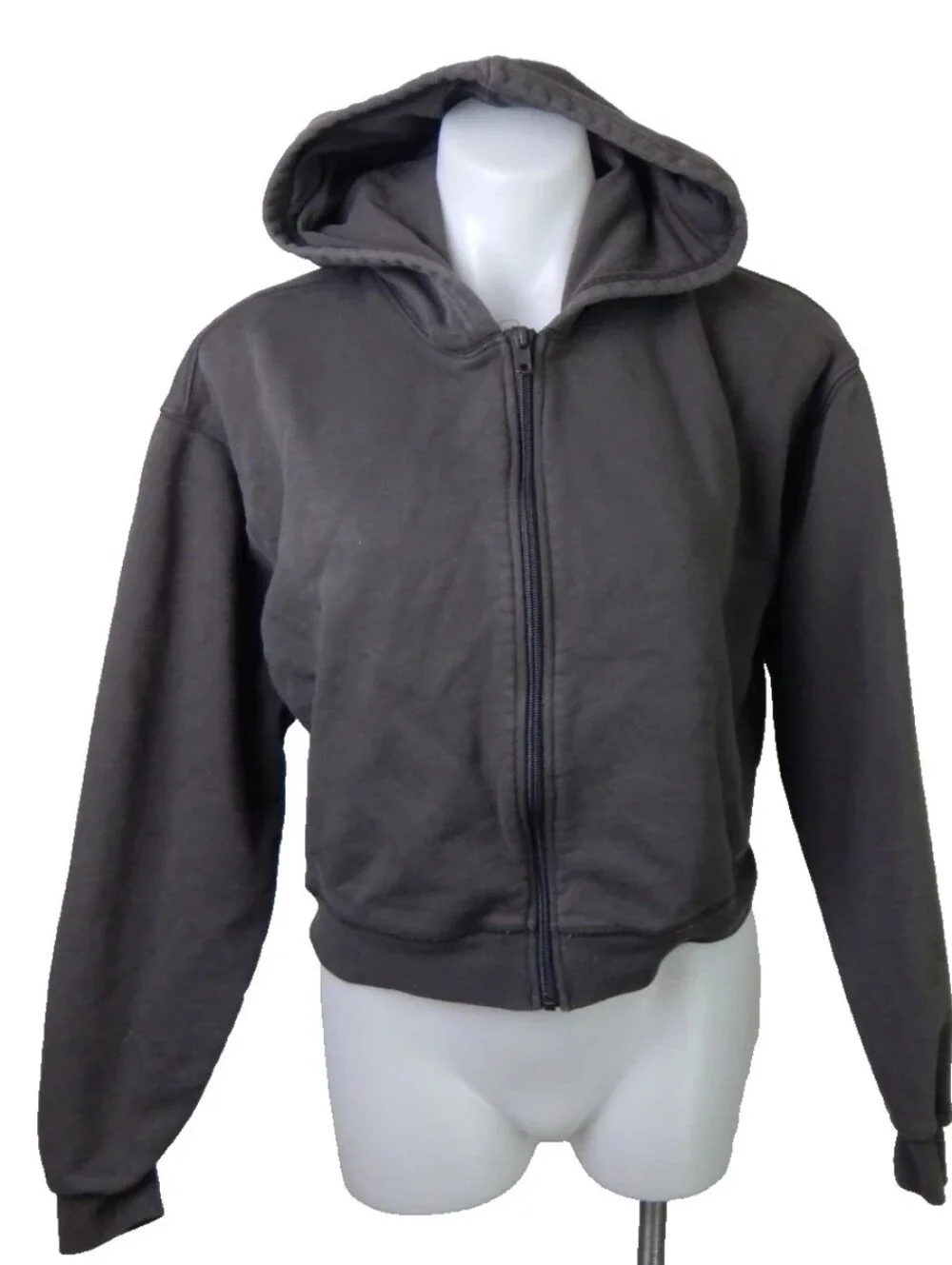 Skims Crop Full Zip Hoodie